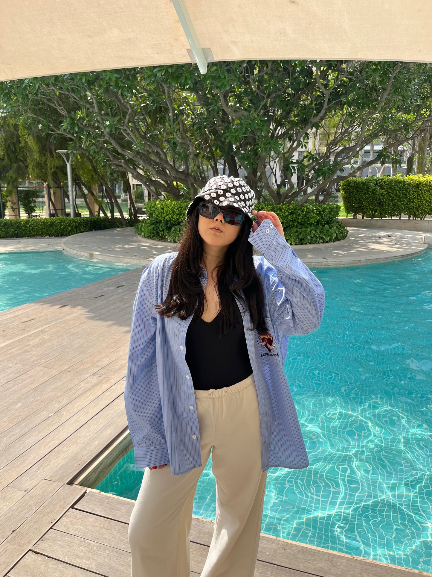 Bucket Hat - Button Polka