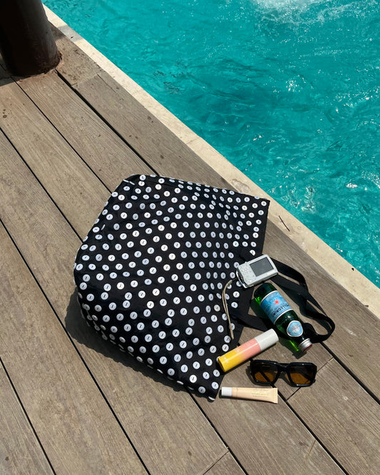 Vamos Tote Bag - Button Polka