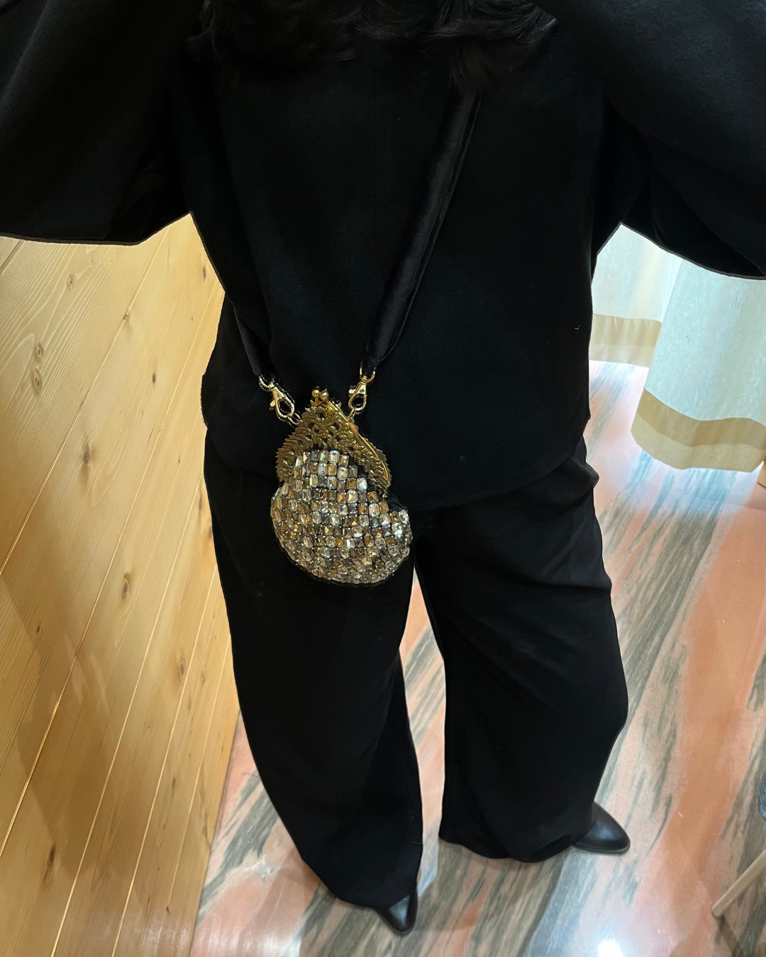 Prima Donna Mini Bag - Black Bejeweled